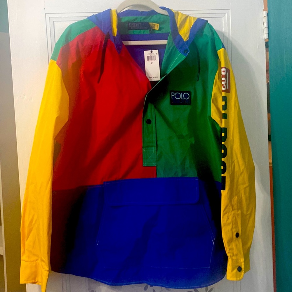 Brand new men's polo hooded jacket